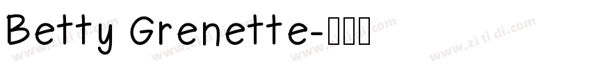 Betty Grenette字体转换
